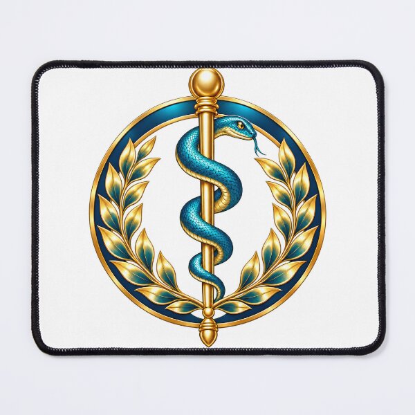 Item preview, Golden Medical Serpent designed and sold by syotos-ai.