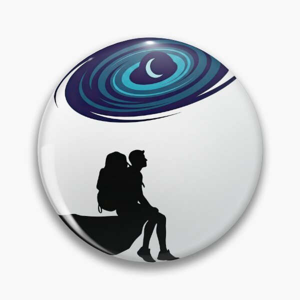 Item preview, Stargazing Backpacker Sitting Under Cosmic Galaxy designed and sold by Rahat3344.