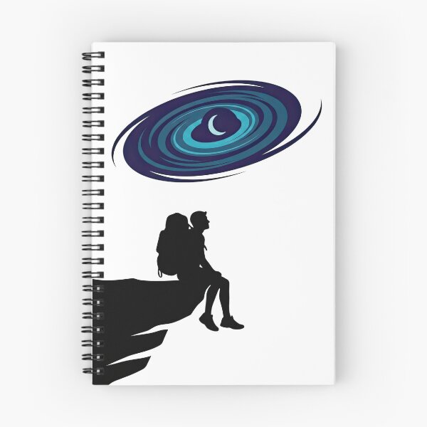 Item preview, Stargazing Backpacker Sitting Under Cosmic Galaxy designed and sold by Rahat3344.
