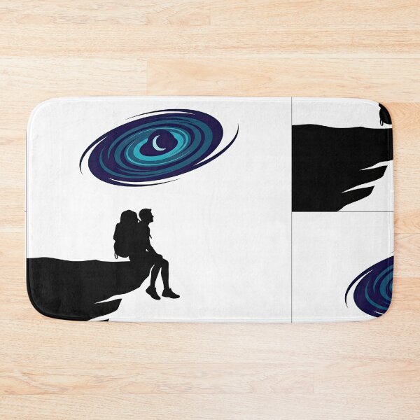 Item preview, Stargazing Backpacker Sitting Under Cosmic Galaxy designed and sold by Rahat3344.