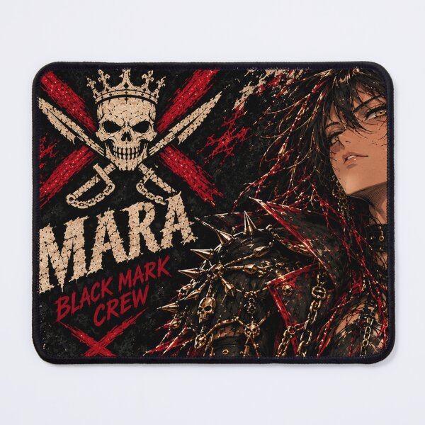 Item preview, Mara Black Mark Crew Distressed Anime Pirate Poster designed and sold by Boomaroo.