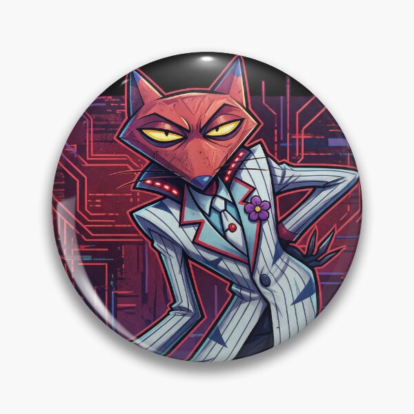 Item preview, Cyber Katz Glitch Circuit Cartoon Villain Retro Synthwave Art designed and sold by CuteKats.