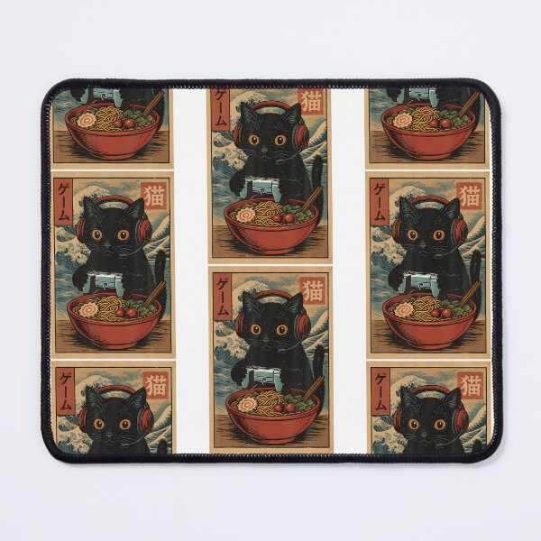 Item preview, Cute Kawaii Gamer Cat Funny Ramen Retro Japanese Cat Gaming designed and sold by serialcarachts.
