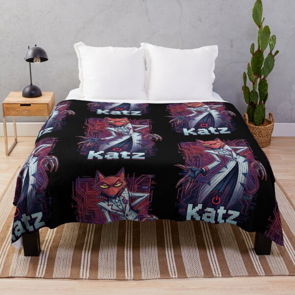 Item preview, Cyber Katz Glitch Circuit Cartoon Villain Retro Synthwave Art designed and sold by CuteKats.