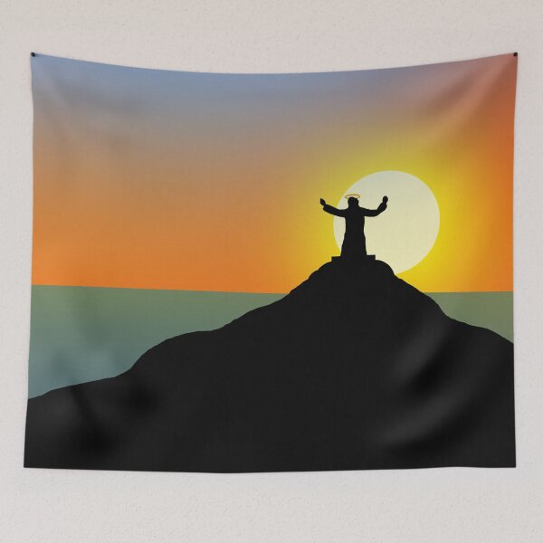 Item preview, Jesus Blessing in Mountain  designed and sold by ArtisticJump.