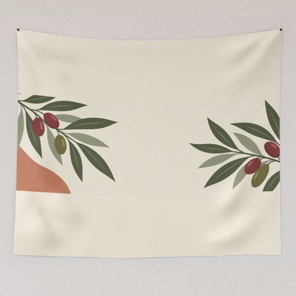 Item preview, Olive Study – Modern Mediterranean Botanical Desk Mat designed and sold by astersgraphics.