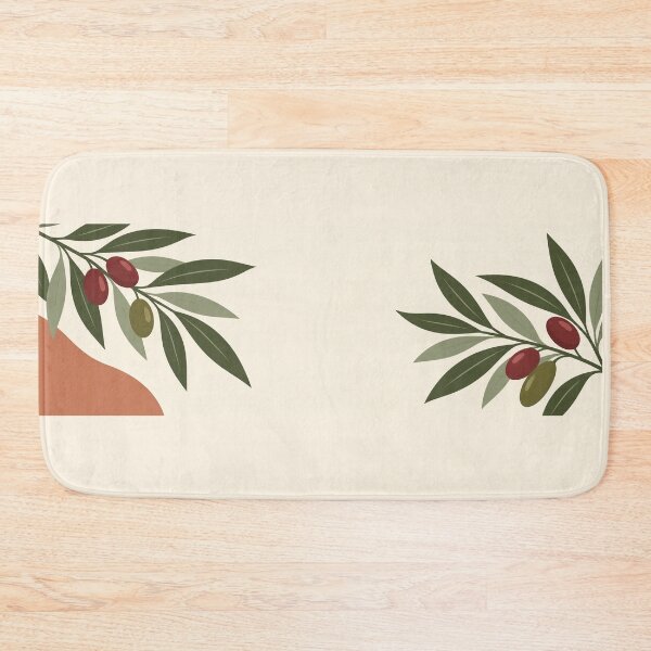 Item preview, Olive Study – Modern Mediterranean Botanical Desk Mat designed and sold by astersgraphics.