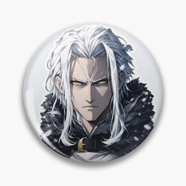 Item preview, Silver-Haired Anime Warrior Snowstorm Sticker designed and sold by MeowLoka ⭐⭐⭐⭐.