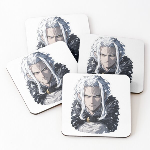 Item preview, Silver-Haired Anime Warrior Snowstorm Sticker designed and sold by MeowLoka ⭐⭐⭐⭐.
