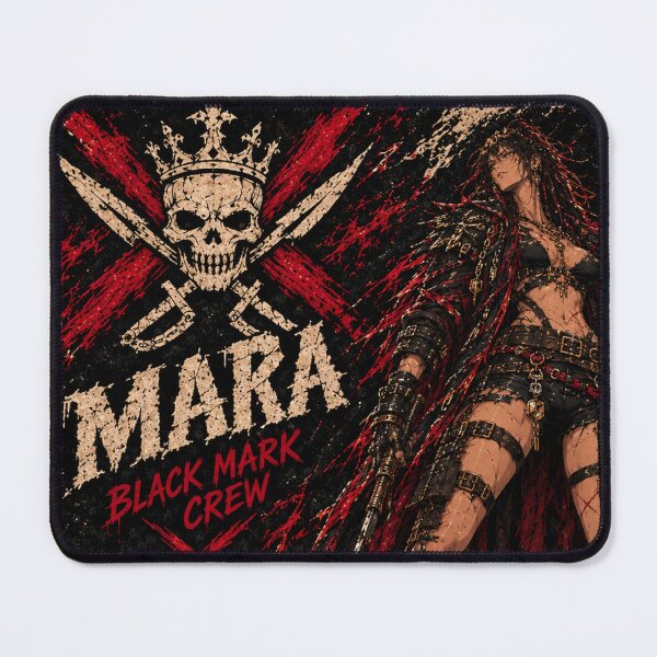 Item preview, Mara Black Mark Crew Distressed Anime Pirate Poster designed and sold by Boomaroo.