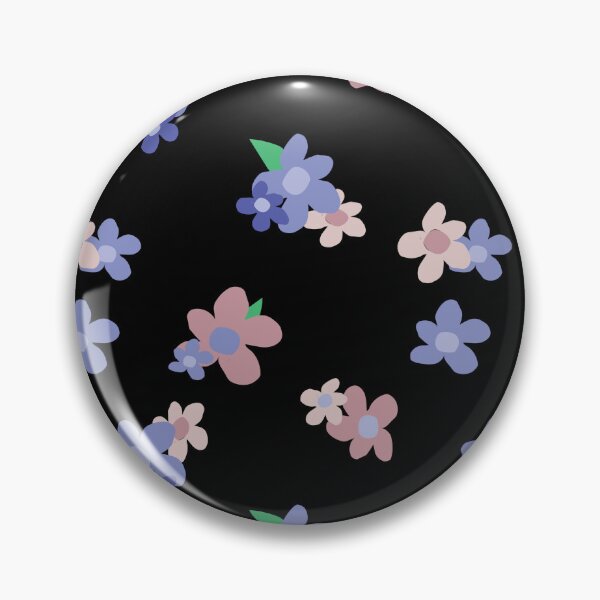Item preview, Pink and Purple Posies on black background designed and sold by Nana Dancer Designs.