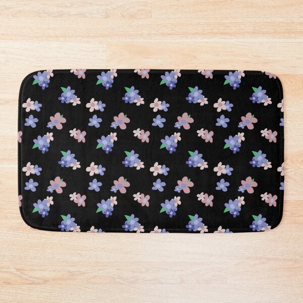 Item preview, Pink and Purple Posies on black background designed and sold by Nana Dancer Designs.