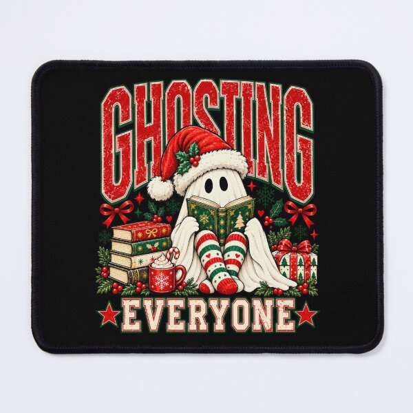 Item preview, Ghosting Everyone Christmas Bookish Ghost Holiday Humor designed and sold by AmiGraph.
