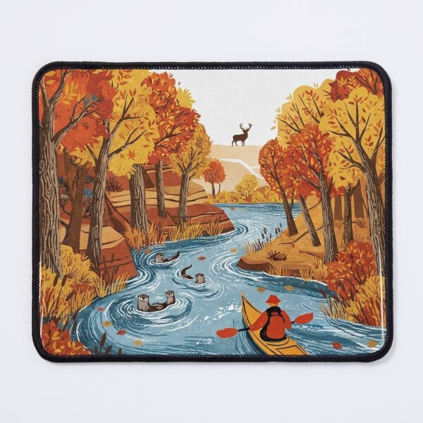 Item preview, Autumn Kayaking Adventure in a Scenic Forest River designed and sold by LavIsInTheAir.