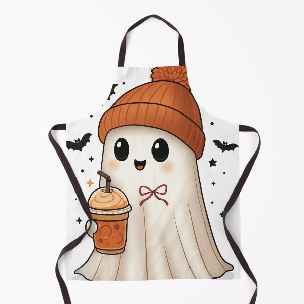 Item preview, Cozy Ghost Pumpkin Spice Latte Fall Beanie designed and sold by Neworld24.
