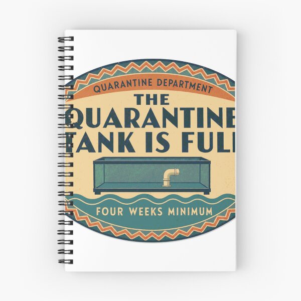 Item preview, The quarantine tank is full of saltwater reef retro label designed and sold by BoosterShop.
