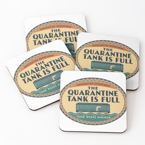 Item preview, The quarantine tank is full of saltwater reef retro label designed and sold by BoosterShop.