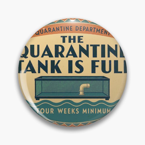 Item preview, The quarantine tank is full of saltwater reef retro label designed and sold by BoosterShop.