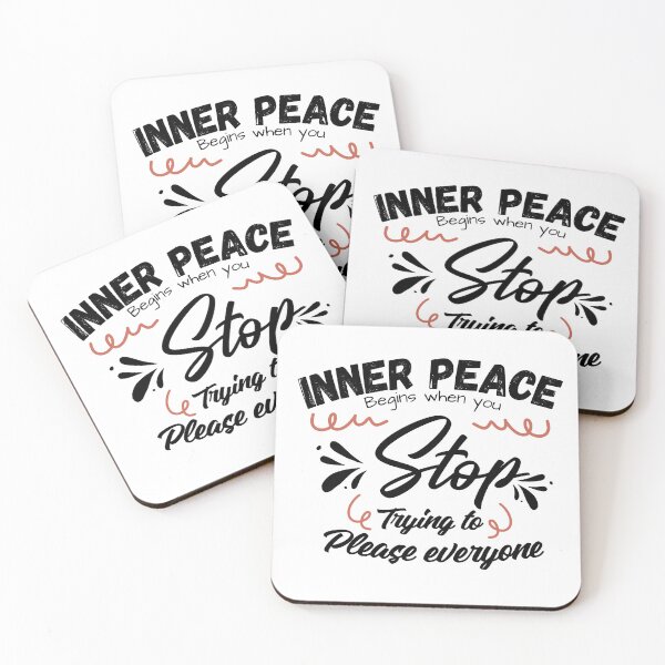 Item preview, Inner Peace Begins When You Stop Trying To Please Everyone Quote Typography Minimalist Design designed and sold by Specialdesign10.