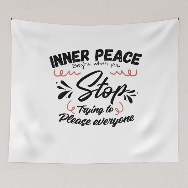 Item preview, Inner Peace Begins When You Stop Trying To Please Everyone Quote Typography Minimalist Design designed and sold by Specialdesign10.