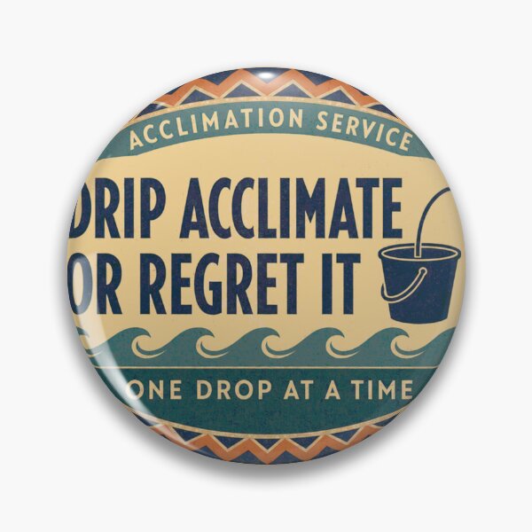 Item preview, Acclimation drop by drop, seawater reef retro label designed and sold by BoosterShop.