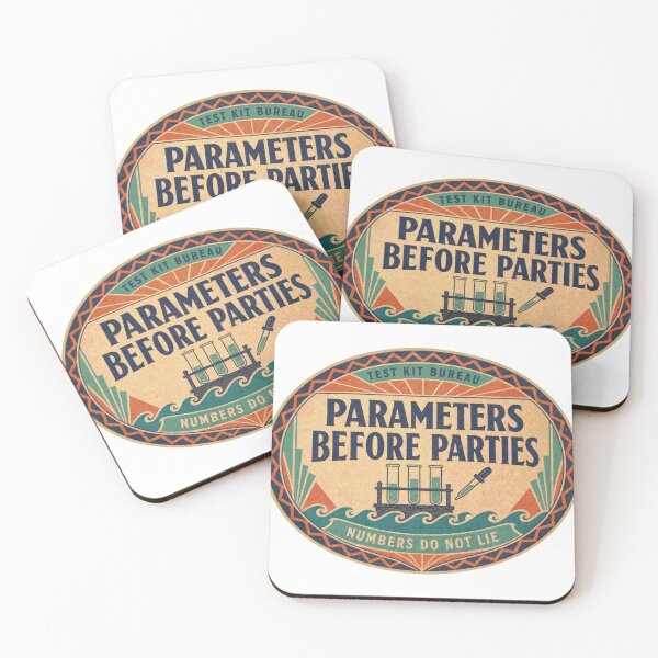 Item preview, Values Before Celebrations Seawater Reef Water Test Retro Label designed and sold by BoosterShop.