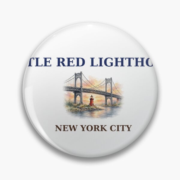 Item preview, Little Red Lighthouse New York City Souvenir — Red Lighthouse Under the George Washington Bridge, Storybook Art designed and sold by FitEnvy.