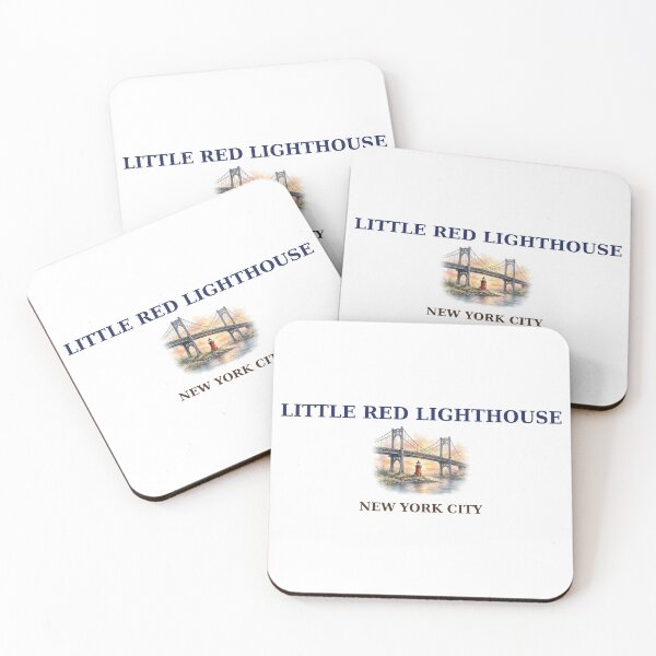 Item preview, Little Red Lighthouse New York City Souvenir — Red Lighthouse Under the George Washington Bridge, Storybook Art designed and sold by FitEnvy.