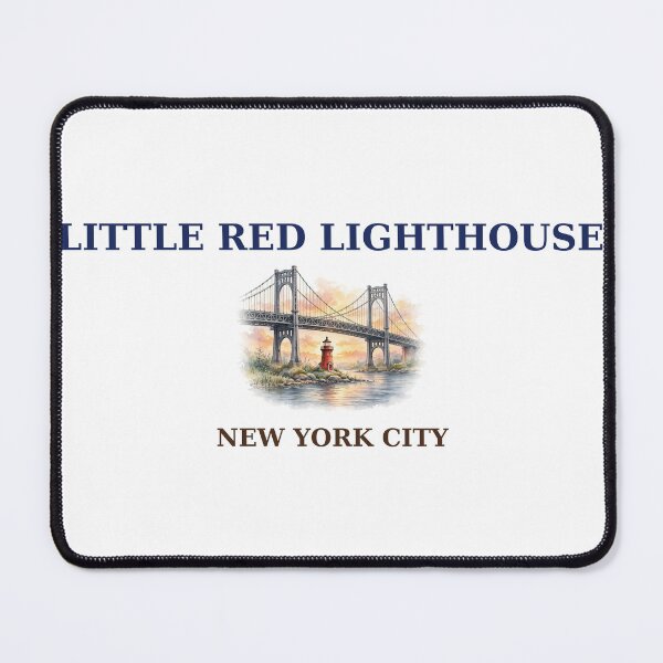 Item preview, Little Red Lighthouse New York City Souvenir — Red Lighthouse Under the George Washington Bridge, Storybook Art designed and sold by FitEnvy.