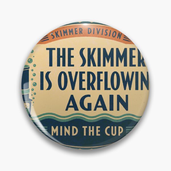 Item preview, The skimmer is running again over seawater. Retro label. designed and sold by BoosterShop.