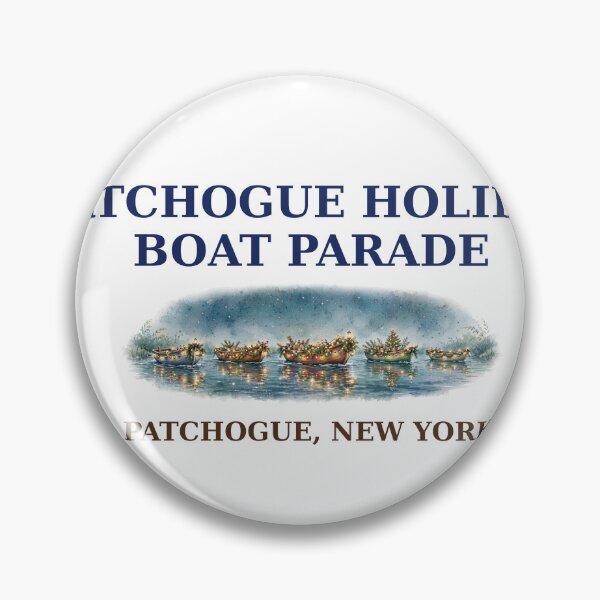 Item preview, Patchogue Holiday Boat Parade — Long Island NY Christmas Boat Parade Souvenir, Lighted Boats on the River designed and sold by FitEnvy.