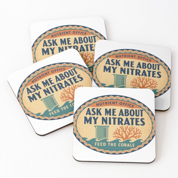 Item preview, Ask Me About My Nitrates Saltwater Reef Retro Label designed and sold by BoosterShop.
