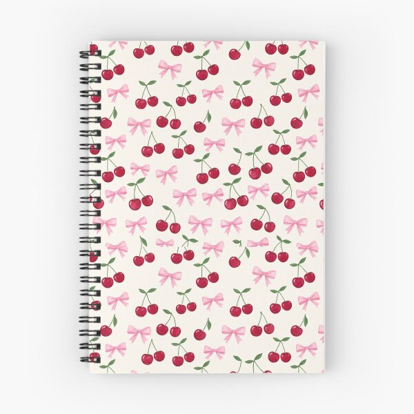 Item preview, Coquette Red Cherries and Pink Ribbon Bows designed and sold by tropicaltee.