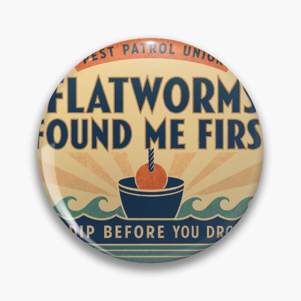 Item preview, The flatworms were there first. Seawater retro label designed and sold by BoosterShop.