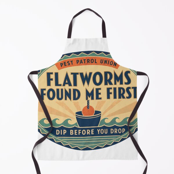 Item preview, The flatworms were there first. Seawater retro label designed and sold by BoosterShop.
