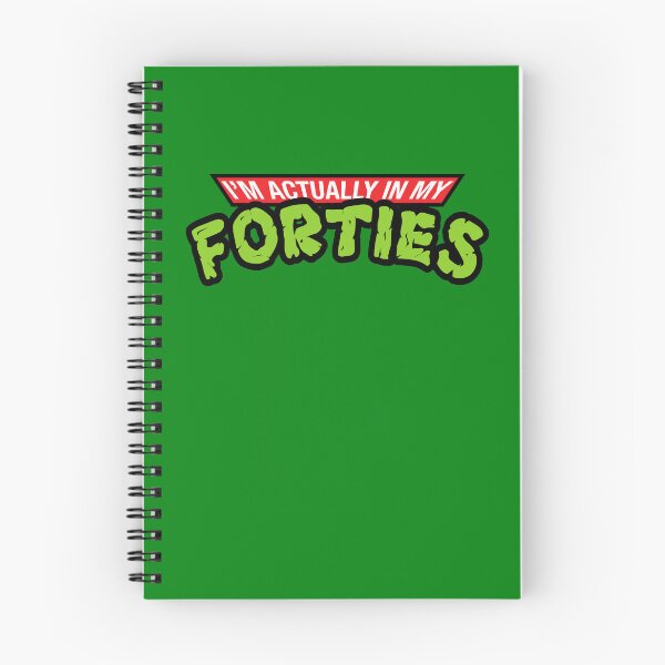 Item preview, I'm Actually In My Forties Retro Cartoon Parody 40th Birthday Graphic designed and sold by MathWare MathClips.