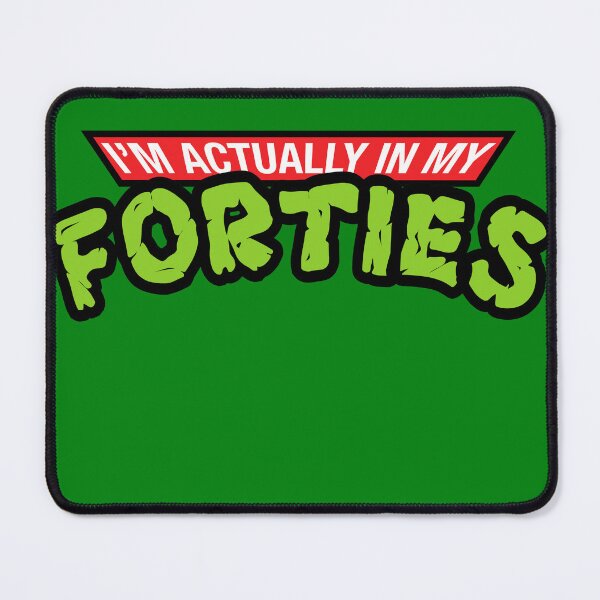 Item preview, I'm Actually In My Forties Retro Cartoon Parody 40th Birthday Graphic designed and sold by MathWare MathClips.