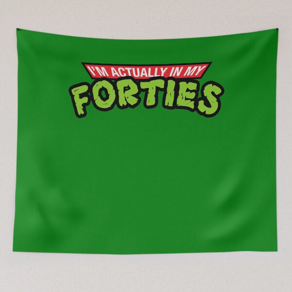 Item preview, I'm Actually In My Forties Retro Cartoon Parody 40th Birthday Graphic designed and sold by MathWare MathClips.