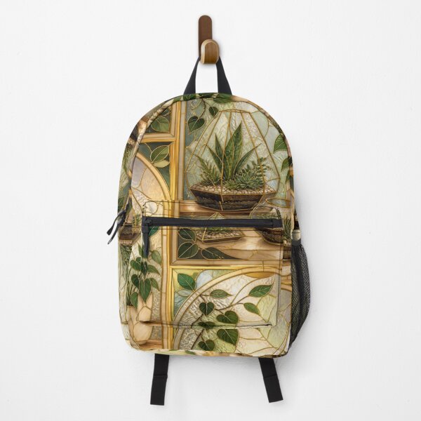 Item preview, Botanical Terrarium Stained Glass Gold Lines designed and sold by BriSher.