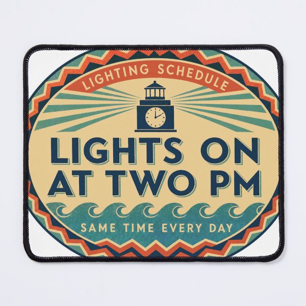 Item preview, Light On At Two O'Clock Seawater Reef Lighting Retro Label designed and sold by BoosterShop.