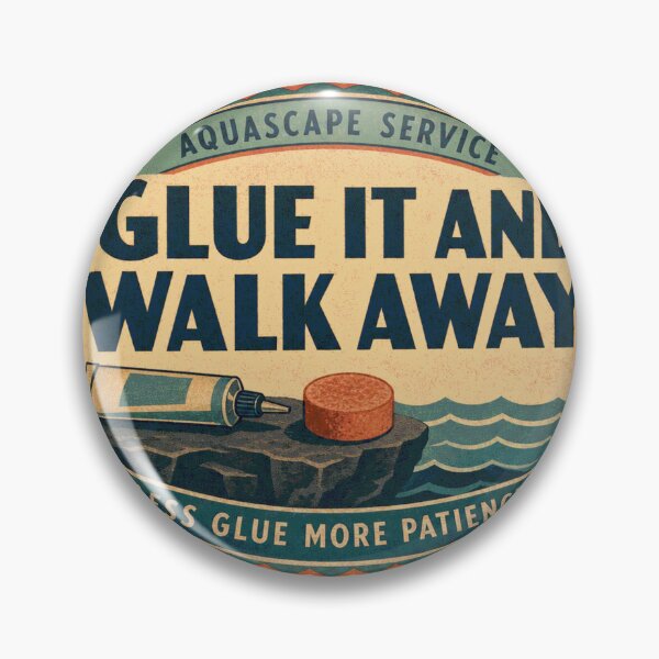 Item preview, Stick and Go Saltwater Reef Aquascaping Retro Label designed and sold by BoosterShop.