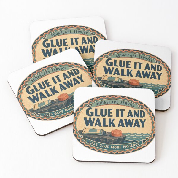 Item preview, Stick and Go Saltwater Reef Aquascaping Retro Label designed and sold by BoosterShop.