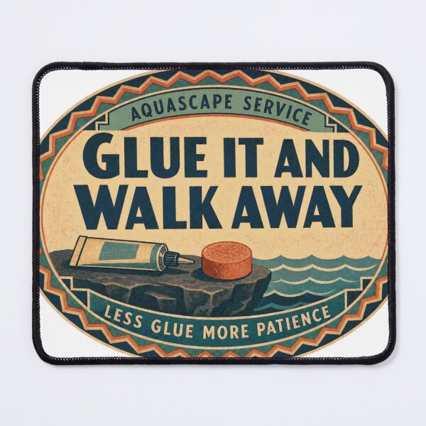 Item preview, Stick and Go Saltwater Reef Aquascaping Retro Label designed and sold by BoosterShop.