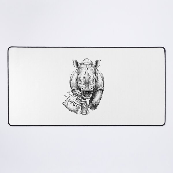 Item preview, Vintage Rhino Debt Is Slavery Vintage Illustration designed and sold by Owcomm.