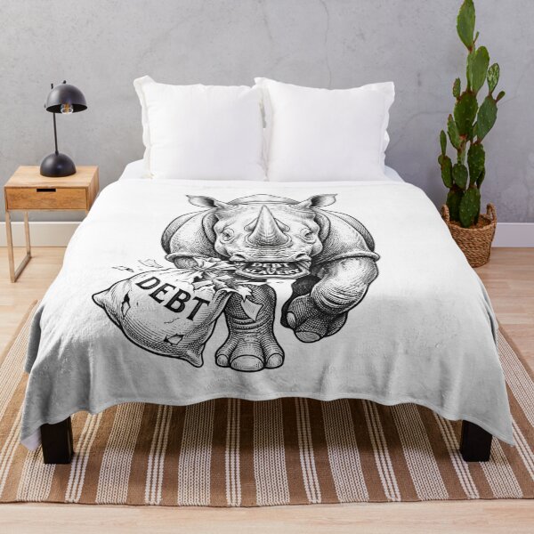 Item preview, Vintage Rhino Debt Is Slavery Vintage Illustration designed and sold by Owcomm.