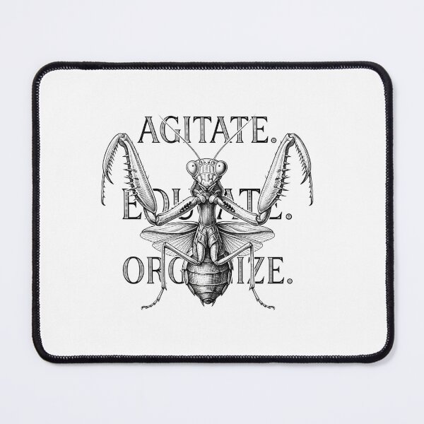Item preview, Agitate Educate Organize Vintage Praying Mantis designed and sold by Owcomm.