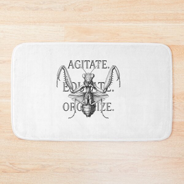 Item preview, Agitate Educate Organize Vintage Praying Mantis    designed and sold by Owcomm.