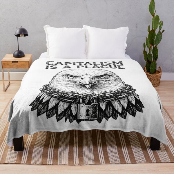 Item preview, Capitalism Is A Plague Chained Eagle designed and sold by Owcomm.