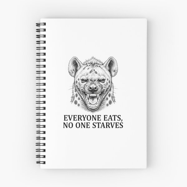 Item preview, Everyone Eats No One Starves Hyena Portrait designed and sold by Owcomm.