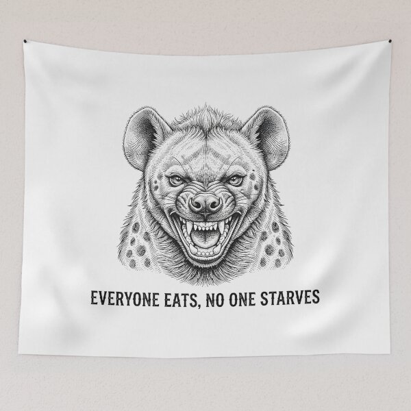 Item preview, Hyena Communal Wealth Socialist Political Graphic designed and sold by Owcomm.